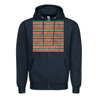 Navy christmas stripes seamless pattern Zipper Hoodie - BundleAndBundleShop