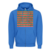 True Royal christmas stripes seamless pattern Zipper Hoodie - BundleAndBundleShop