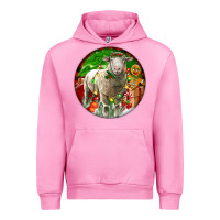 Fuchsia Pink christmas dorset sheep Urban Hoodie - LillyAllenDesigns