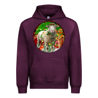 Mauve Wine christmas dorset sheep Urban Hoodie - LillyAllenDesigns