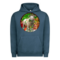 Pigment Midnight Navy christmas dorset sheep Urban Hoodie - LillyAllenDesigns