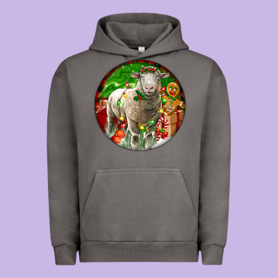 Christmas Dorset Sheep Urban Hoodie Designed By Lillyallendesigns