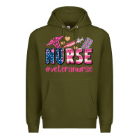 Army Green veteran nurse Premium Hoodie - AdoDesignShop