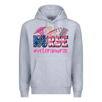 Heather Grey veteran nurse Premium Hoodie - AdoDesignShop