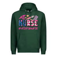 Sports Green veteran nurse Premium Hoodie - AdoDesignShop