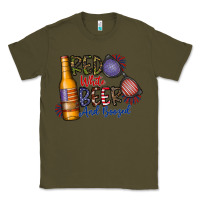 Army Green red white beer and boozed Classic Tee - CowhideDigitalArt