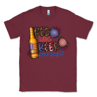 Burgundy red white beer and boozed Classic Tee - CowhideDigitalArt