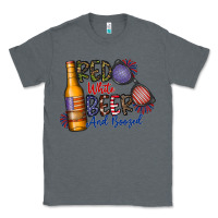 Charcoal Heather red white beer and boozed Classic Tee - CowhideDigitalArt