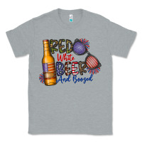Heather Grey red white beer and boozed Classic Tee - CowhideDigitalArt