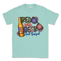 Seafoam red white beer and boozed Classic Tee - CowhideDigitalArt