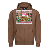 Chestnut pink skeleton  christmas Zipper Hoodie - AdoDesignShop