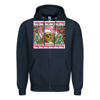 Navy pink skeleton  christmas Zipper Hoodie - AdoDesignShop