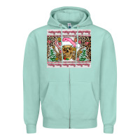 Seafoam pink skeleton  christmas Zipper Hoodie - AdoDesignShop