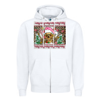 White pink skeleton  christmas Zipper Hoodie - AdoDesignShop