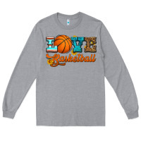 Heather Grey love basketball Long Sleeve Tee - HRA Design Shop