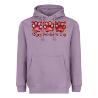 Lavender happy valentines day paws Heavyweight Hoodie - NancyCooperArtShop