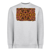 Heather Grey leopard glitter background Heavyweight Sweatshirt - RanaPortraitStore