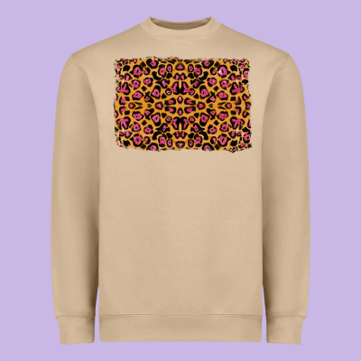 Heavyweight Sweatshirt leopard glitter background