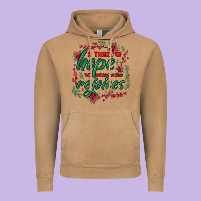 Vintage Hoodie a thrill of hope the weary world rejoices