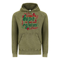 Vintage Olive a thrill of hope the weary world rejoices Vintage Hoodie - MaliasSmallBusiness