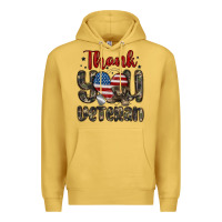 Antique Gold thank you veteran Premium Hoodie - MaliasSmallBusiness