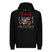 Black thank you veteran Premium Hoodie - MaliasSmallBusiness
