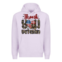 Lilac thank you veteran Premium Hoodie - MaliasSmallBusiness