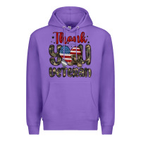 Purple thank you veteran Premium Hoodie - MaliasSmallBusiness