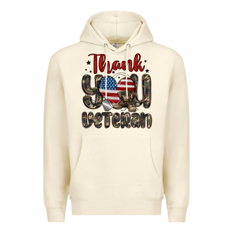 Thank You Veteran Premium Hoodie by MaliasSmallBusiness | Teevron