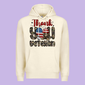 Thank You Veteran Premium Hoodie Designed By Maliassmallbusiness