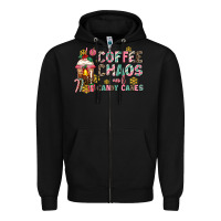 Black coffee chaos and candy canes Zipper Hoodie - AdoDesignShop