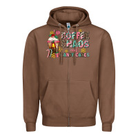 Chestnut coffee chaos and candy canes Zipper Hoodie - AdoDesignShop