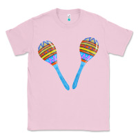 Bubblegum Pink blue maracas Classic Tee - FaDigitalArtStudio