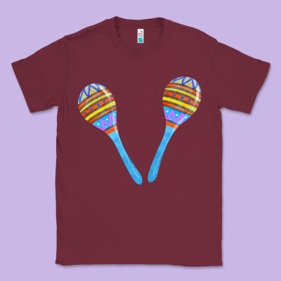 Blue Maracas Classic Tee Designed By Fadigitalartstudio