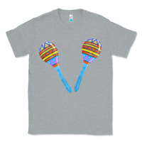 Heather Grey blue maracas Classic Tee - FaDigitalArtStudio