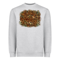 Heather Grey leopard tooled leather turquoise Heavyweight Sweatshirt - RanaPortraitStore