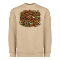 Mushroom leopard tooled leather turquoise Heavyweight Sweatshirt - RanaPortraitStore