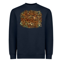 Navy leopard tooled leather turquoise Heavyweight Sweatshirt - RanaPortraitStore