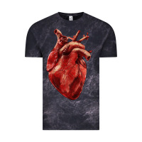 Cloud Black Anatomical heart Vintage Tee - RanaPortraitStore