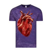 Cloud Purple Anatomical heart Vintage Tee - RanaPortraitStore