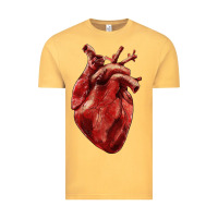 Vintage Mustard Anatomical heart Vintage Tee - RanaPortraitStore