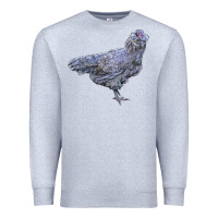 Heather Grey Ameraucana Chicken Premium Sweatshirt - LillyAllenDesigns