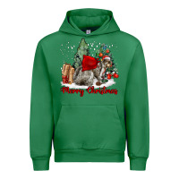 Emerald Merry Christmas Gray Squirrel Urban Hoodie - LillyAllenDesigns