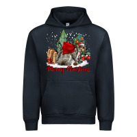 Navy Merry Christmas Gray Squirrel Urban Hoodie - LillyAllenDesigns