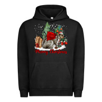 Pigment Black Merry Christmas Gray Squirrel Urban Hoodie - LillyAllenDesigns
