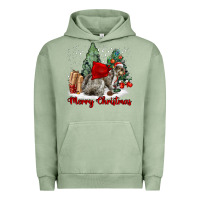 Pigment Oil Green Merry Christmas Gray Squirrel Urban Hoodie - LillyAllenDesigns