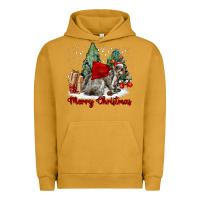 Pigment Peanut Butter Merry Christmas Gray Squirrel Urban Hoodie - LillyAllenDesigns