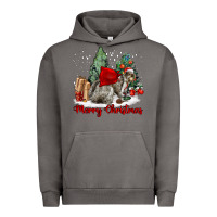 Pigment Tornado Merry Christmas Gray Squirrel Urban Hoodie - LillyAllenDesigns