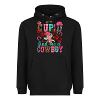 Black cupid find me a cowboy Heavyweight Hoodie - NancyCooperArtShop