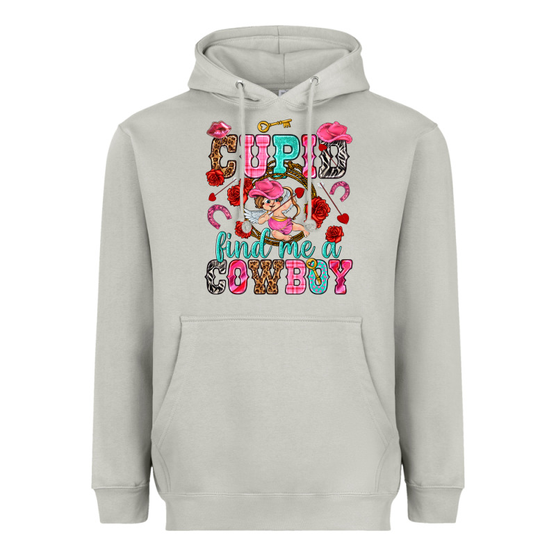 Cupid Find Me A Cowboy Heavyweight Hoodie by NancyCooperArtShop | Teevron